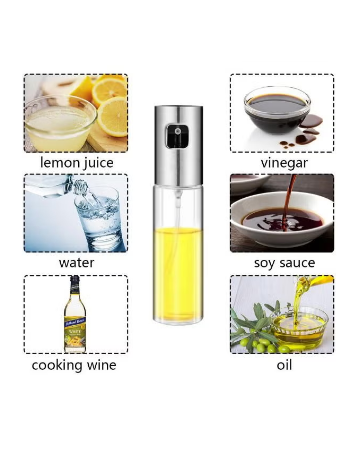 زجاجة بخاخة زيت شفافة متعدد الألوان 100ملليلتر